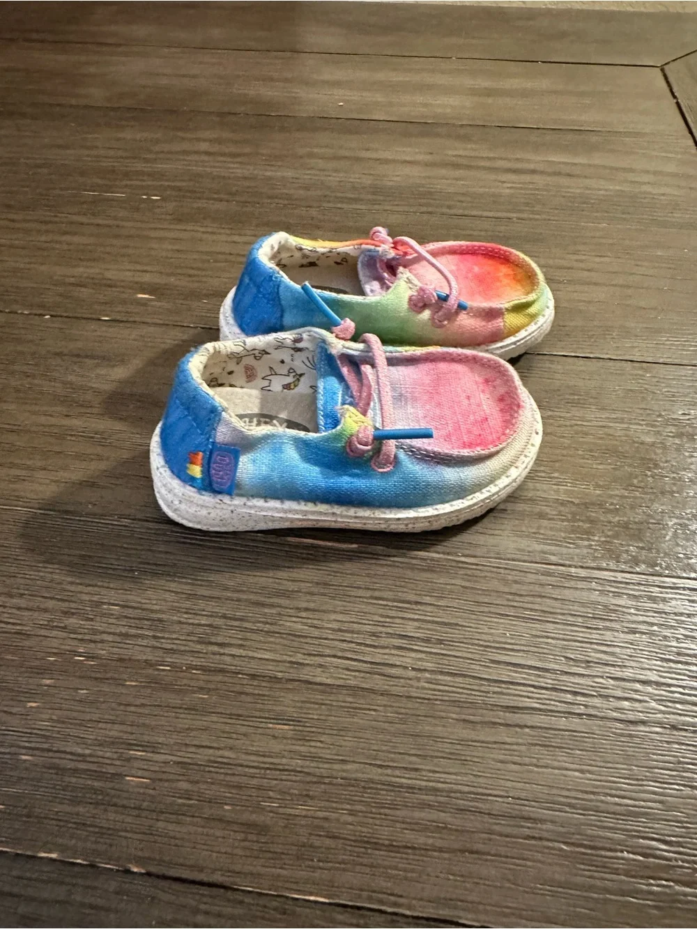 Hey Dude toddler Sz 5 Wendy Dreamer Magic Tie-Dye Canvas Slip-Ons